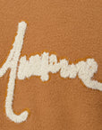 Mens FKN Awesome Pilled Cursive Crew Sweat in Tan