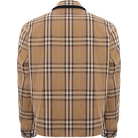 Mens Burberry Fitzroy Harrington Jacket in Brown