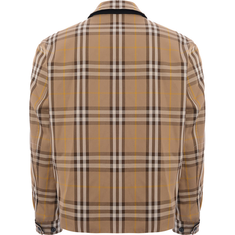 Mens Burberry Fitzroy Harrington Jacket in Brown