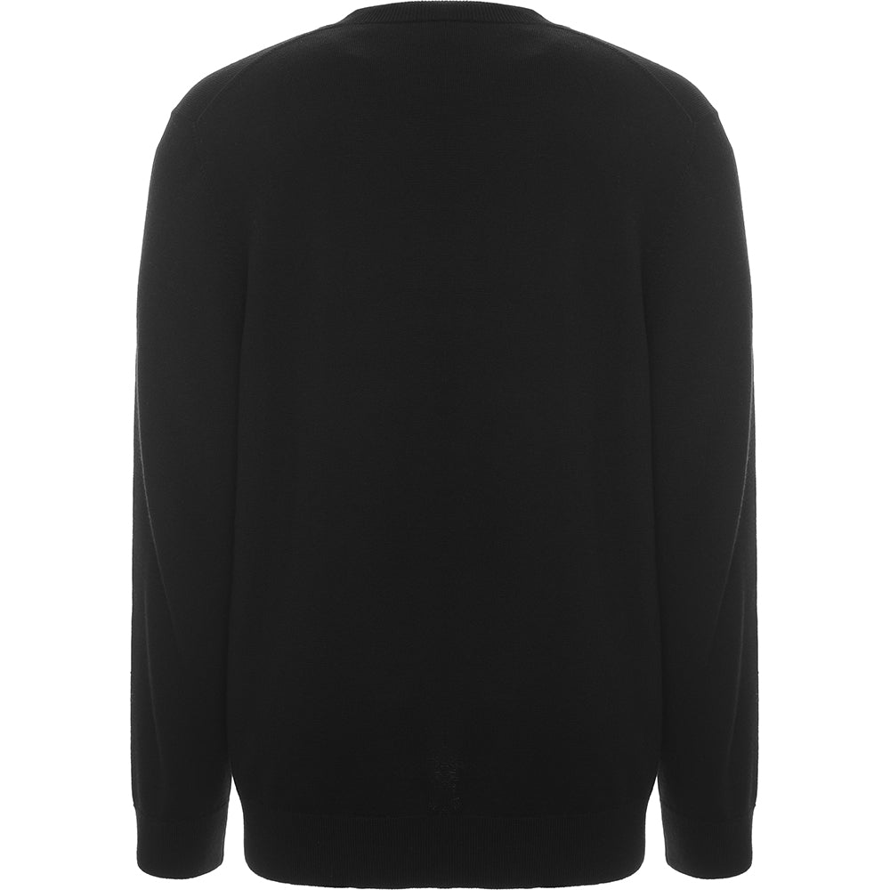 Mens Burberry Fennel Logo Crew Knit in Black