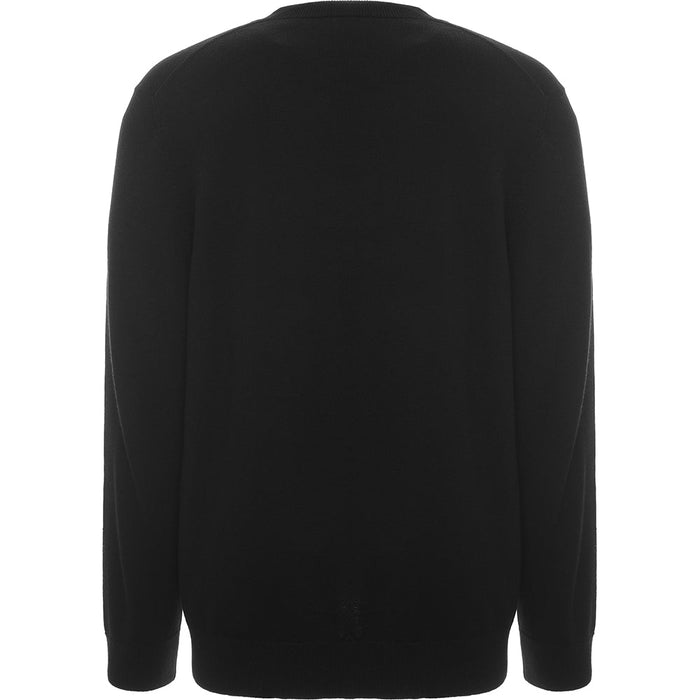 Mens Burberry Fennel Logo Crew Knit in Black