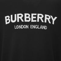 Mens Burberry Fennel Logo Crew Knit in Black