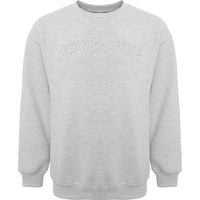 Mens FKN Awesome Stamp Embossed Crew Sweat in Grey