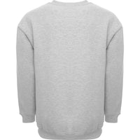 Mens FKN Awesome Stamp Embossed Crew Sweat in Grey