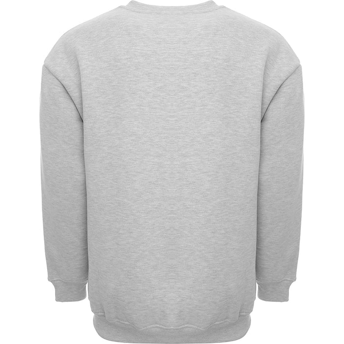 Mens FKN Awesome Stamp Embossed Crew Sweat in Grey