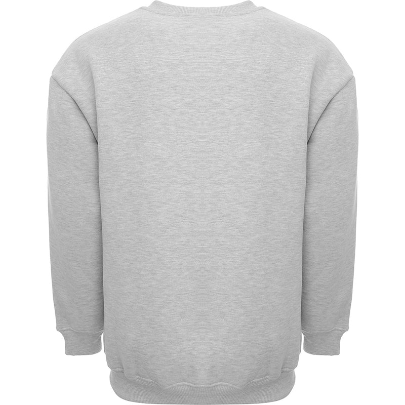 Mens FKN Awesome Stamp Embossed Crew Sweat in Grey