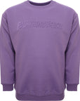 Mens FKN Awesome Stamp Embossed Crew Sweat in Purple