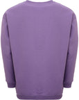 Mens FKN Awesome Stamp Embossed Crew Sweat in Purple