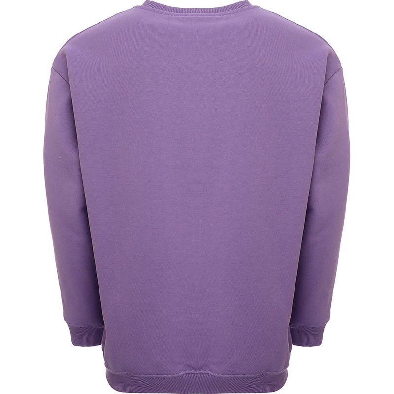 Mens FKN Awesome Stamp Embossed Crew Sweat in Purple