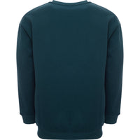 Mens FKN Awesome Stamp Embossed Crew Sweat in Teal