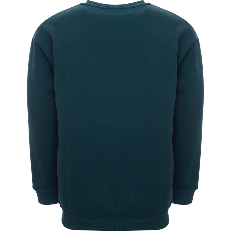 Mens FKN Awesome Stamp Embossed Crew Sweat in Teal