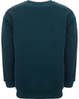 Mens FKN Awesome Stamp Embossed Crew Sweat in Teal