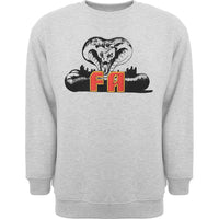 Mens FKN Awesome Snake Crew Sweat in Grey