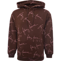 Mens FKN Awesome Cursive Hoodie in Brown