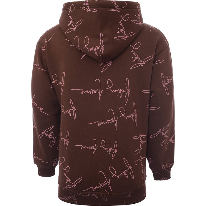 Mens FKN Awesome Cursive Hoodie in Brown