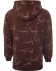 Mens FKN Awesome Cursive Hoodie in Brown