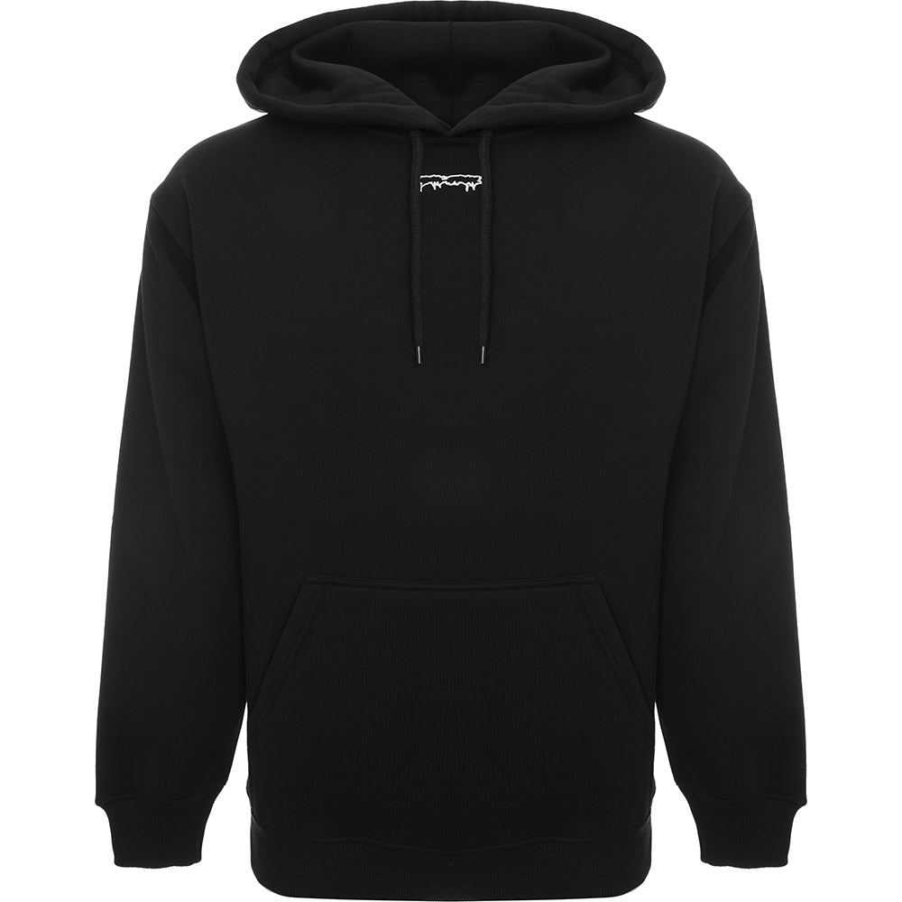 Mens FKN Awesome Outline Drip Hoodie in Black