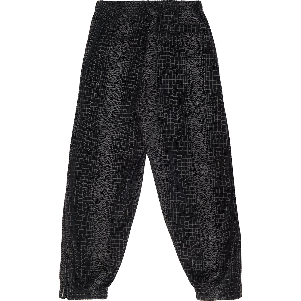 Mens FKN Awesome Croc Velour Track Pant in Black