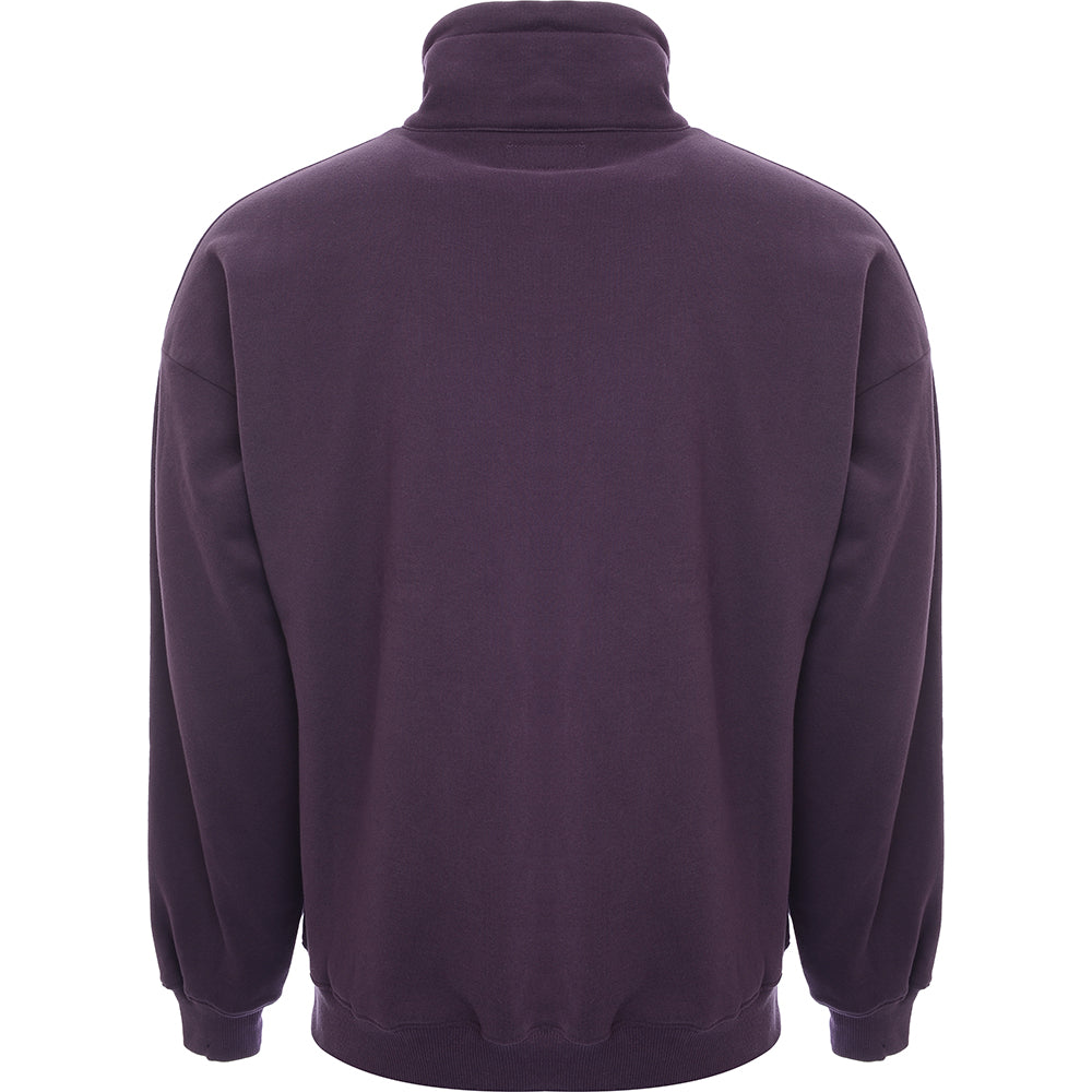 Mens FKN Awesome FA Quarter Zip Sweat in Purple