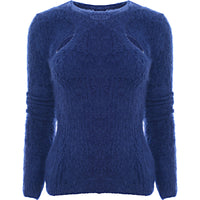 Isabel Marant Women's Blue Alford Mohair Cut Out Knit