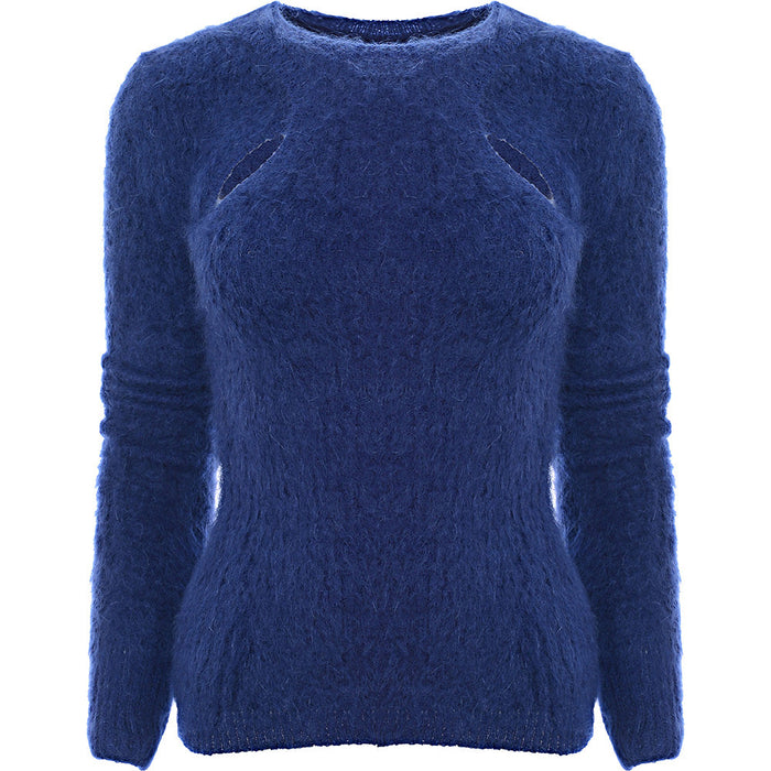 Isabel Marant Women's Blue Alford Mohair Cut Out Knit