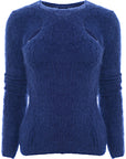 Isabel Marant Women's Blue Alford Mohair Cut Out Knit