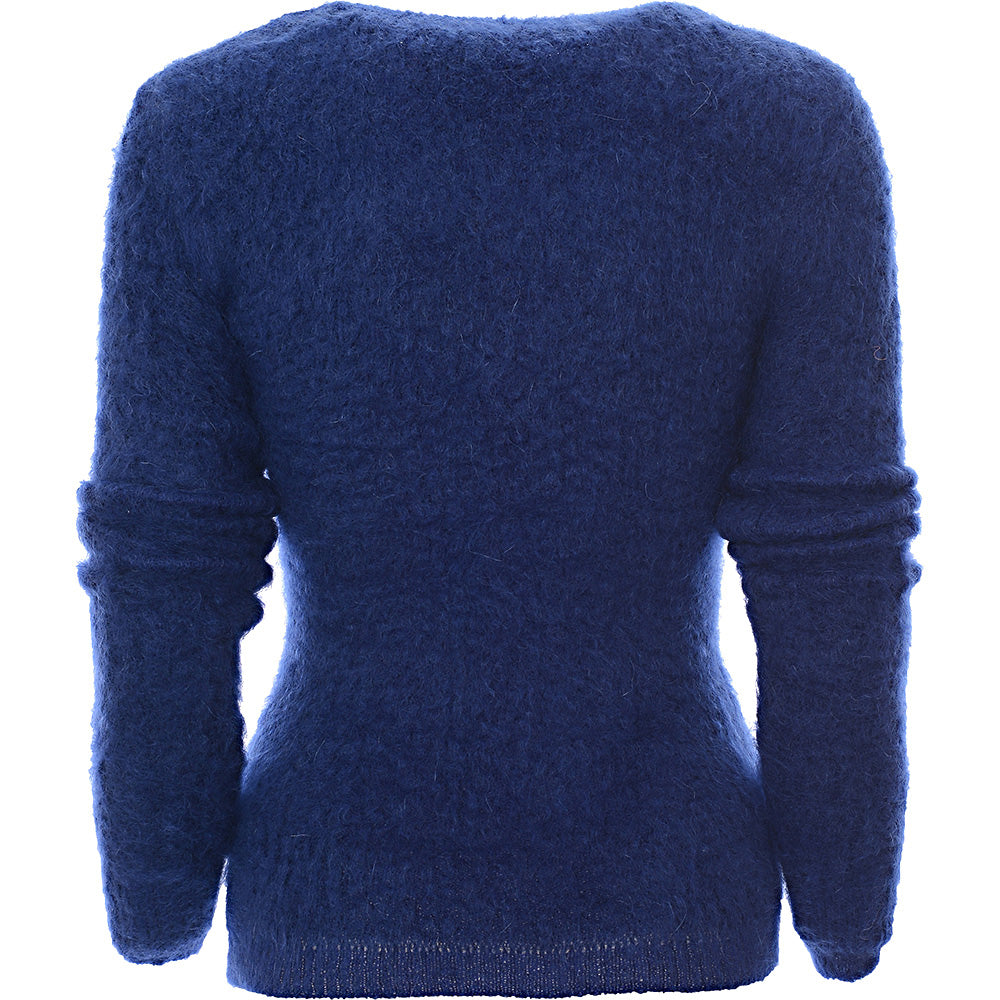 Isabel Marant Women's Blue Alford Mohair Cut Out Knit