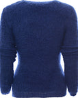 Isabel Marant Women's Blue Alford Mohair Cut Out Knit