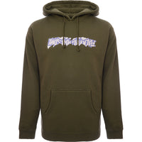 Mens FKN Awesome Cut Out Logo Hoodie in Army