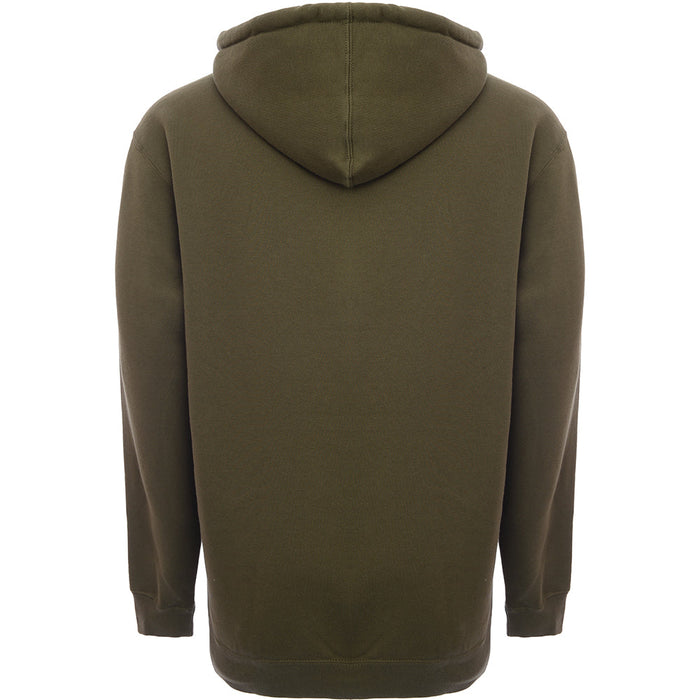 Mens FKN Awesome Cut Out Logo Hoodie in Army