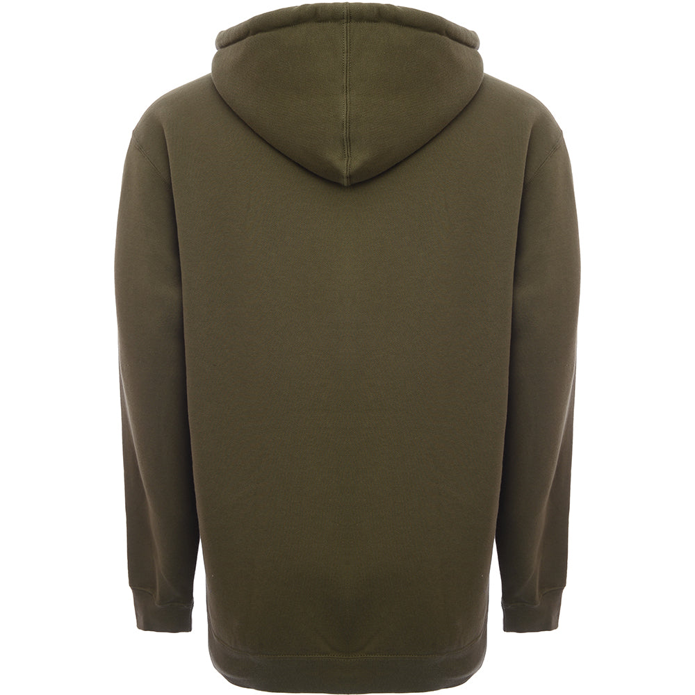 Mens FKN Awesome Cut Out Logo Hoodie in Army