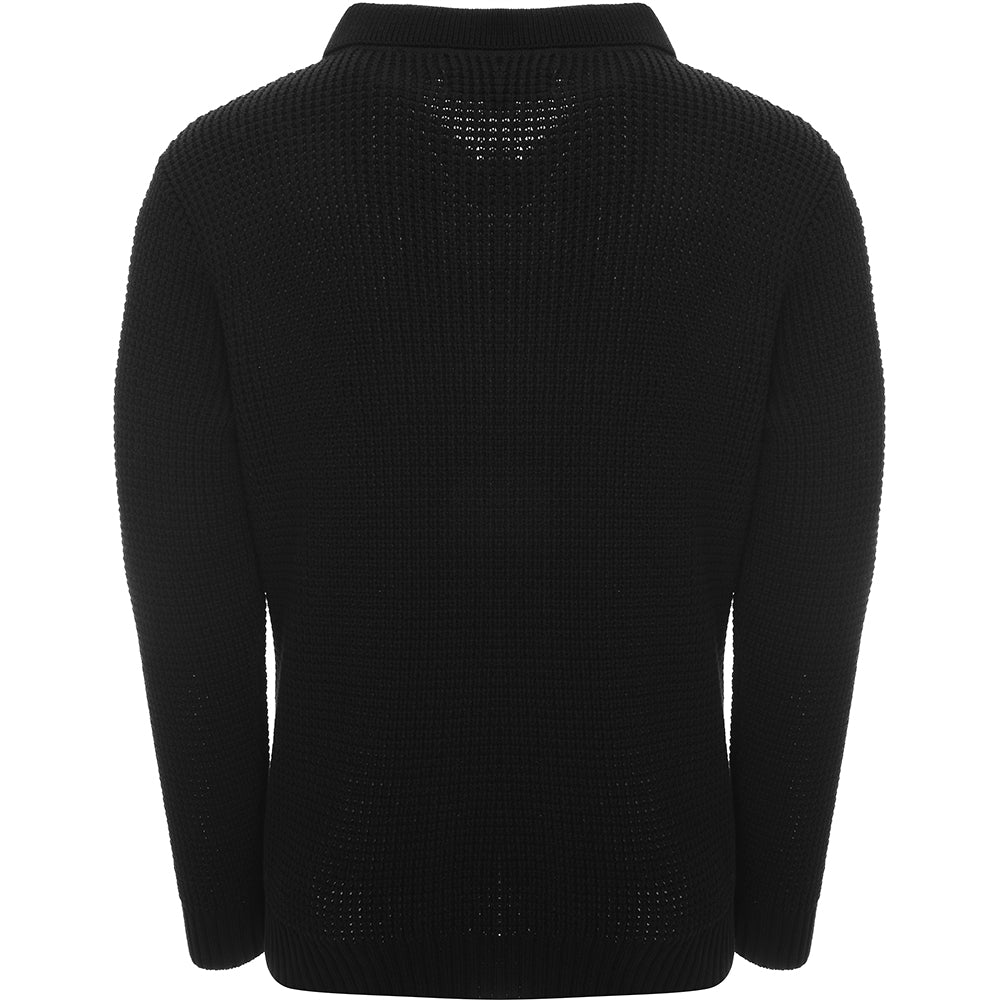 Mens FKN Awesome Library Knit Shirt in Black