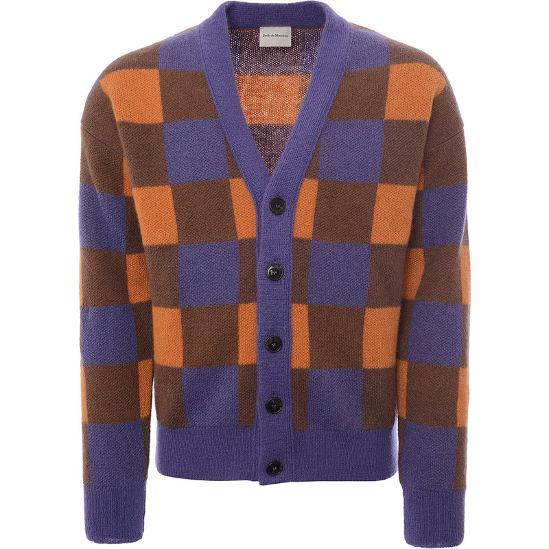 Mens Drôle de Monsieur Floral Mohair Crew Knit in Orange