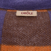 Mens Drôle de Monsieur Floral Mohair Crew Knit in Orange