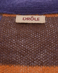 Mens Drôle de Monsieur Floral Mohair Crew Knit in Orange