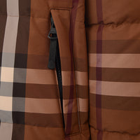 Mens Burberry Digby Reversible Check Down Jacket in Brown