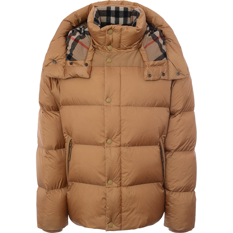 Mens Burberry Leeds Down Jacket in Beige