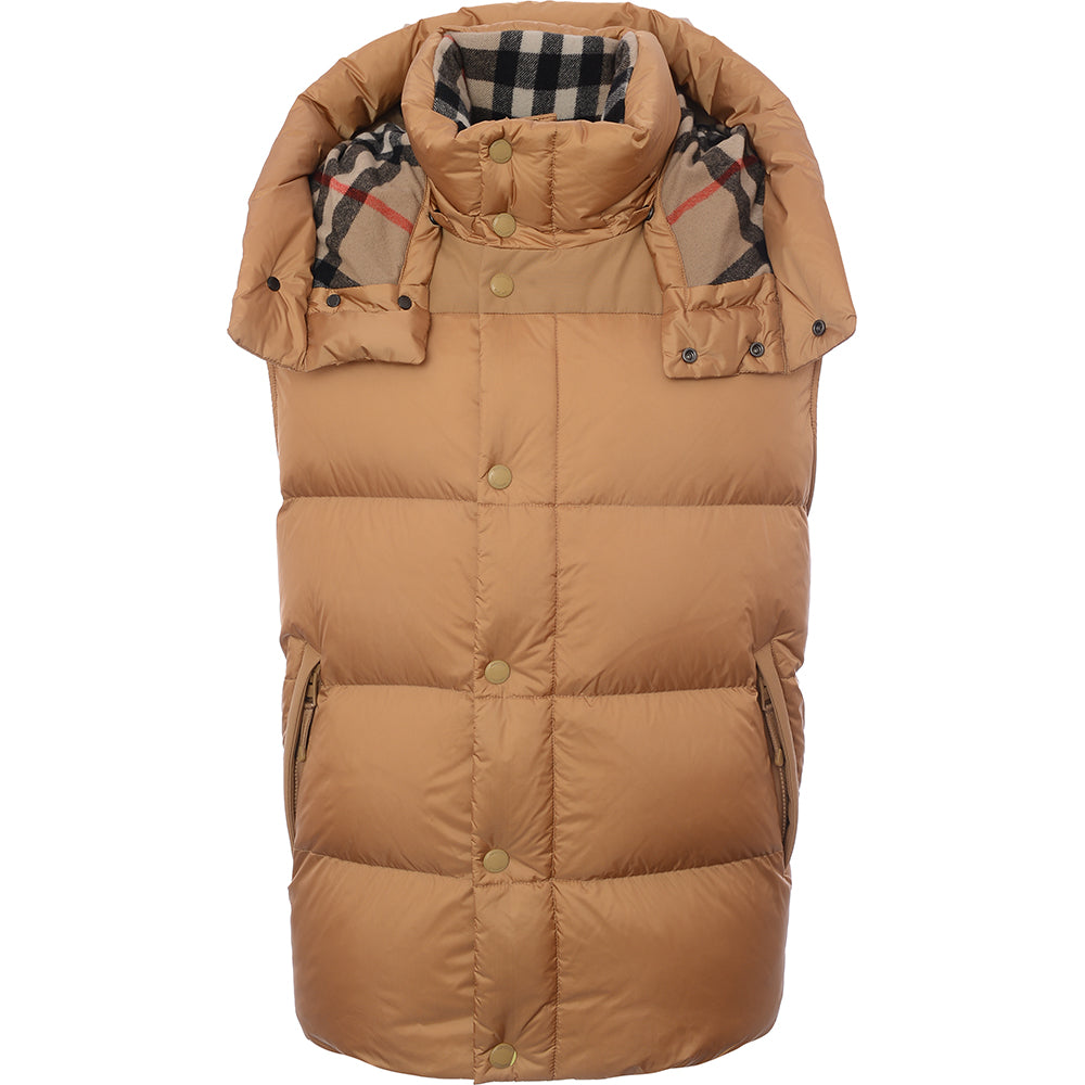 Mens Burberry Leeds Down Jacket in Beige