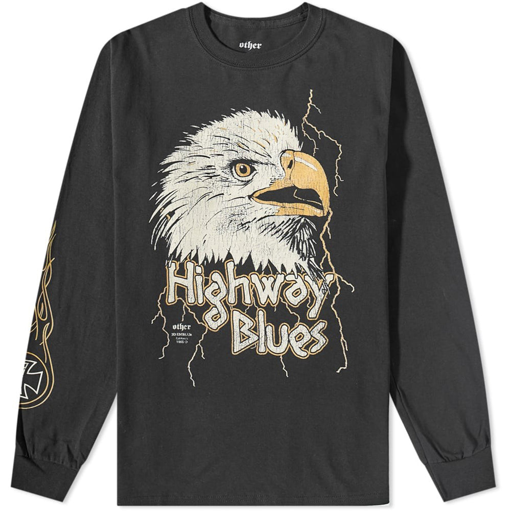Mens Other Long Sleeve Highway Blues Eagle T-Shirt