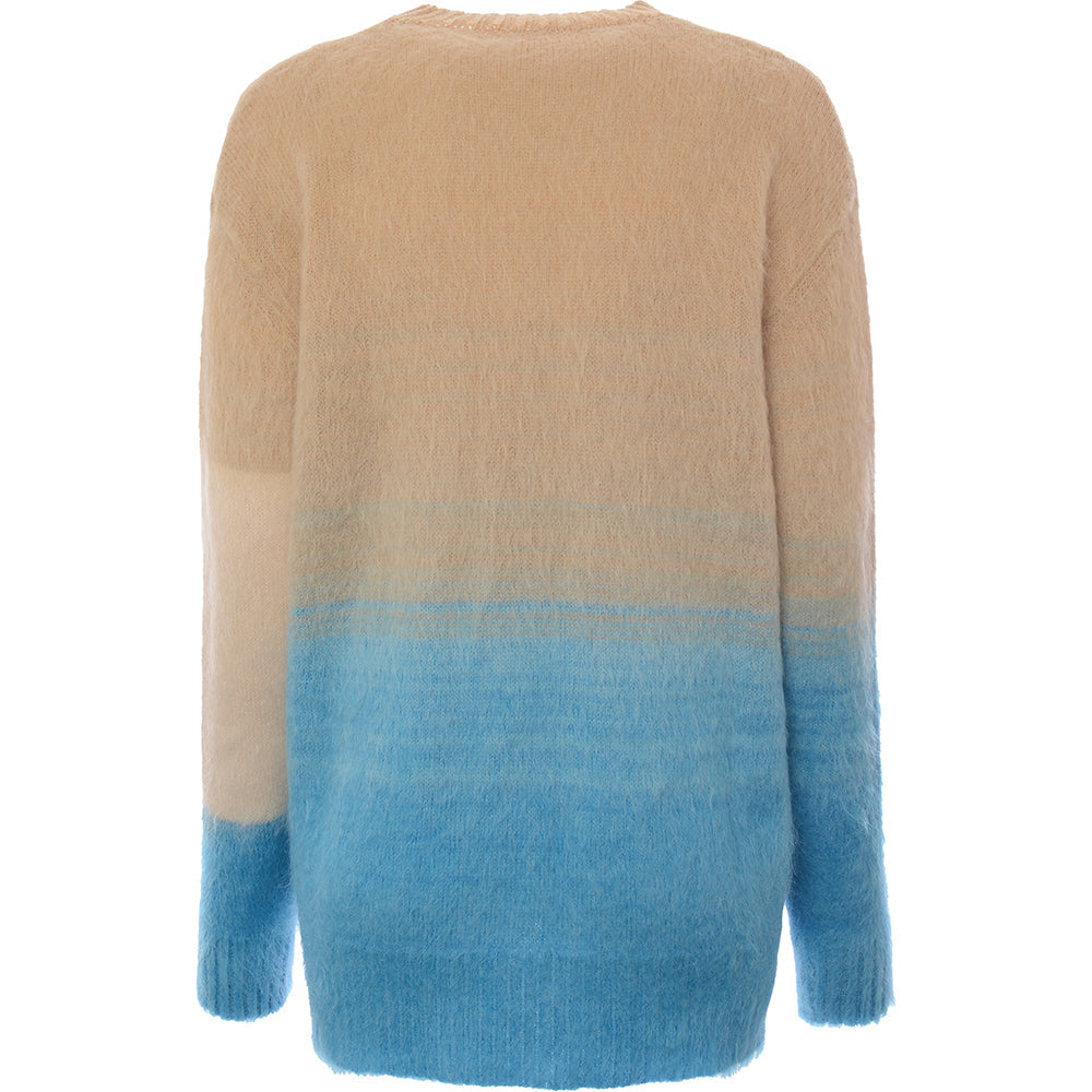 Womens Off-White Helvetica Logo Mohair Jumper in Multicoloured