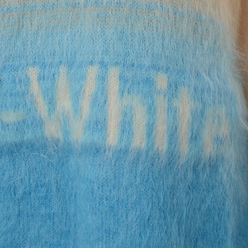 Womens Off-White Helvetica Logo Mohair Jumper in Multicoloured