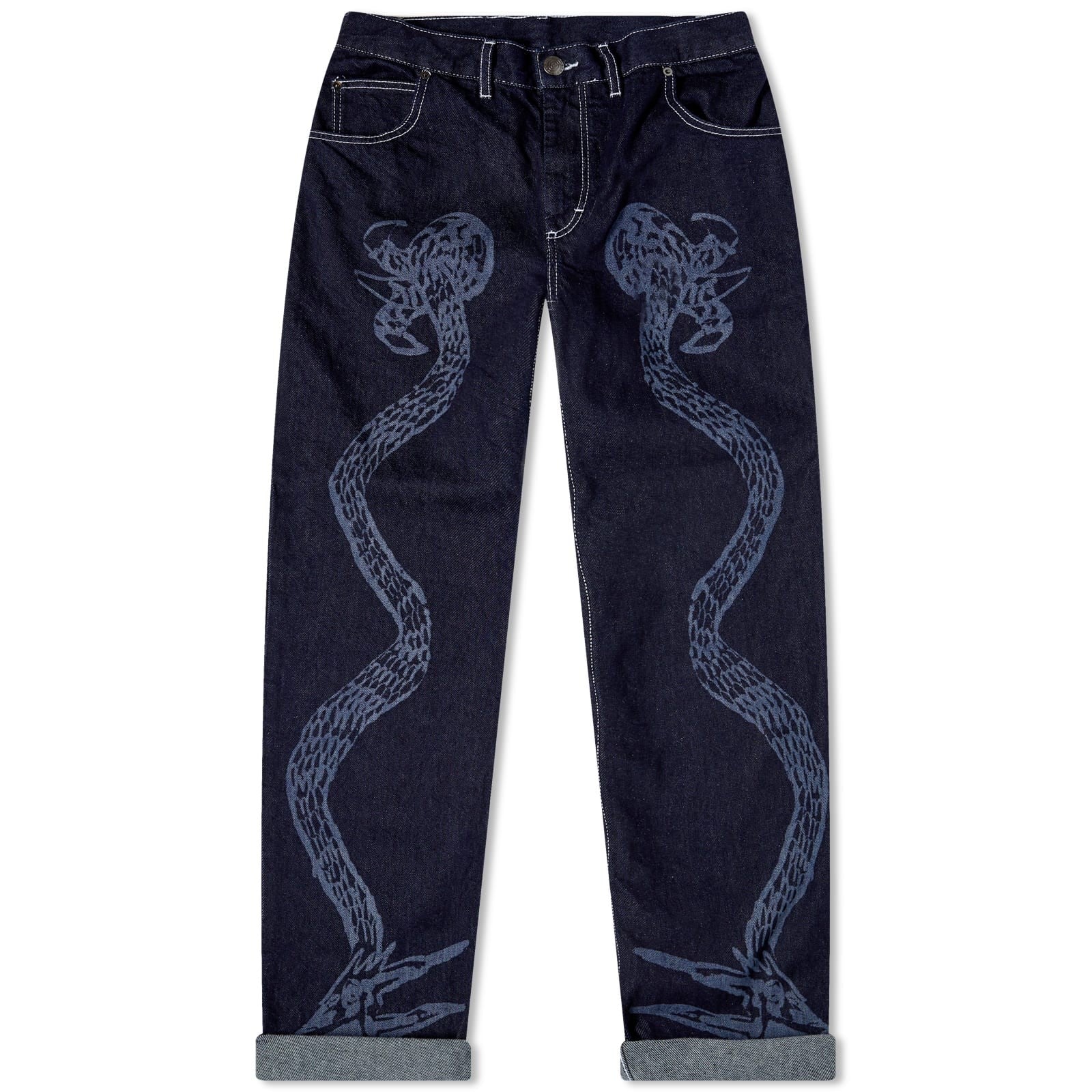 Womens Charles Jeffrey Art Jeans in EtchdDnm