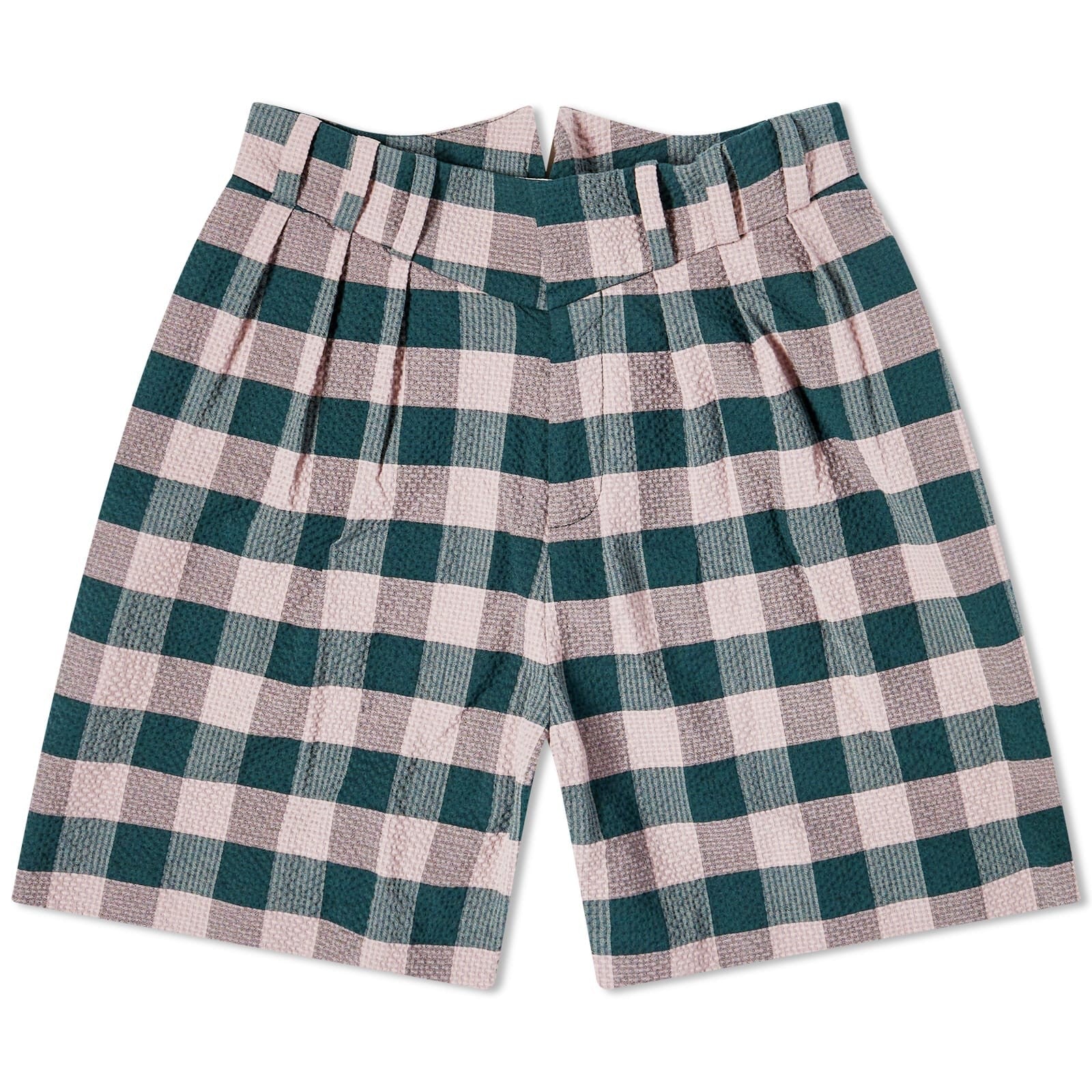 Womens Charles Jeffrey Harvey Milk Checked Shorts in GnghmSrsck