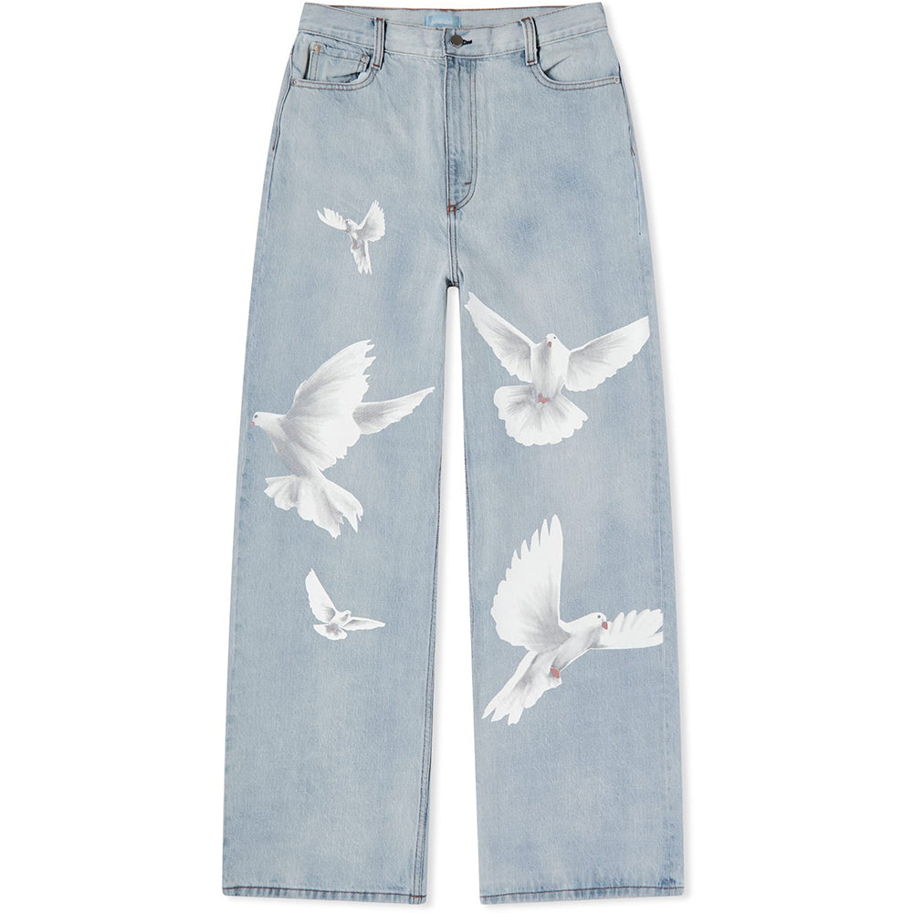 Womens 3.Paradis Freedom Doves Wide Leg Jeans