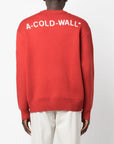 A-Cold-Wall Mens Red Exposure Knit Crew Sweater