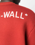 A-Cold-Wall Mens Red Exposure Knit Crew Sweater