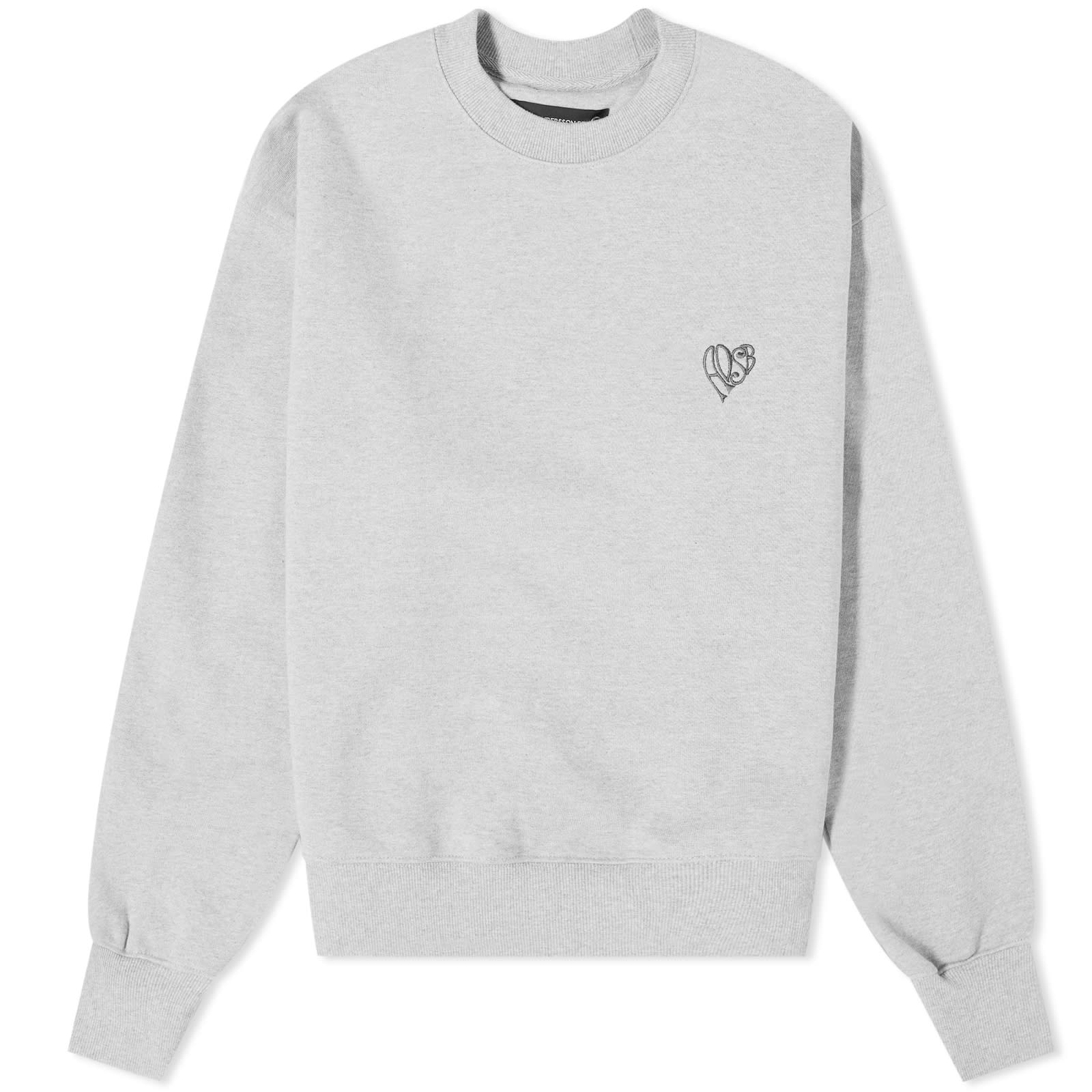 Andersson Bell Mens Heart Grey Crew Neck Sweatshirt