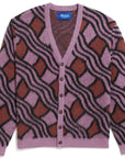 Awake Mens Wavy Mohair Cardi Pink