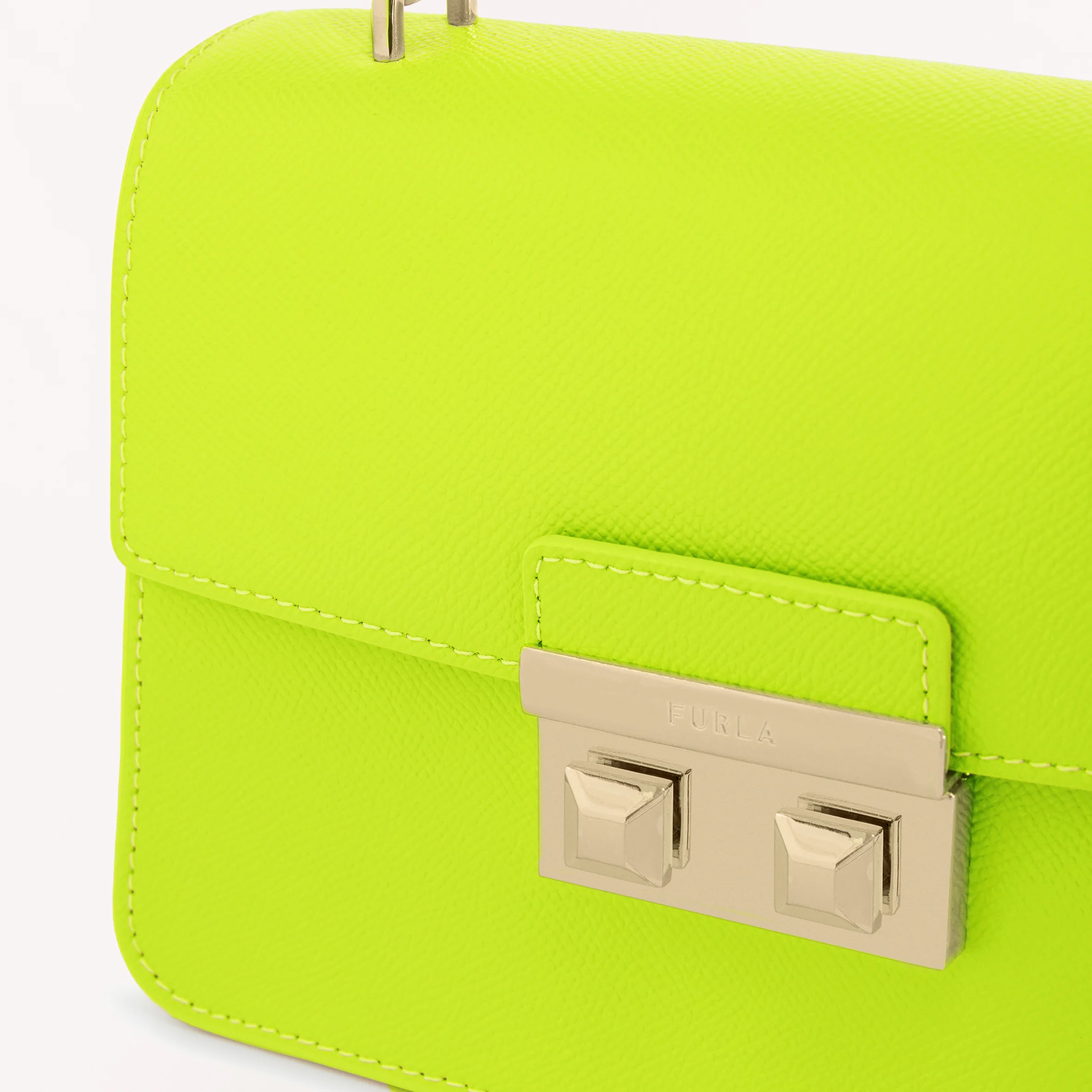 BELLA MINI TOP HANDLE IN YELLOW FLUO