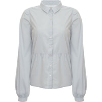 Abercrombie & Fitch Women's Blue Stripe Trapeze Shirt